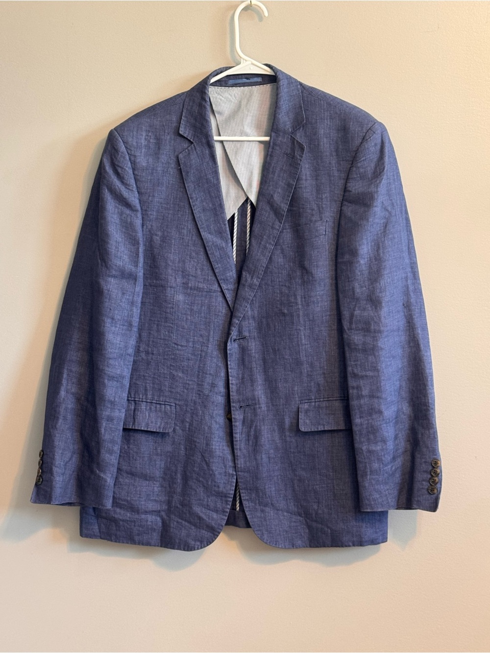 Gurteen 1784 Men’s 42R Blue 100% Pure Linen Blazer Sport Coat